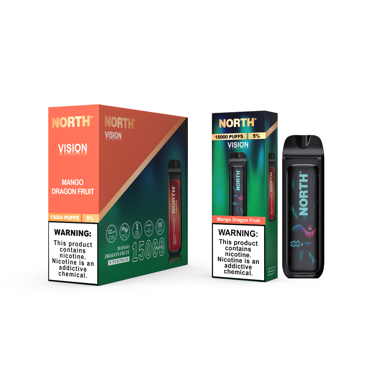 North Vision Disposable Vape 15K Puff - Mango Dragon Fruit