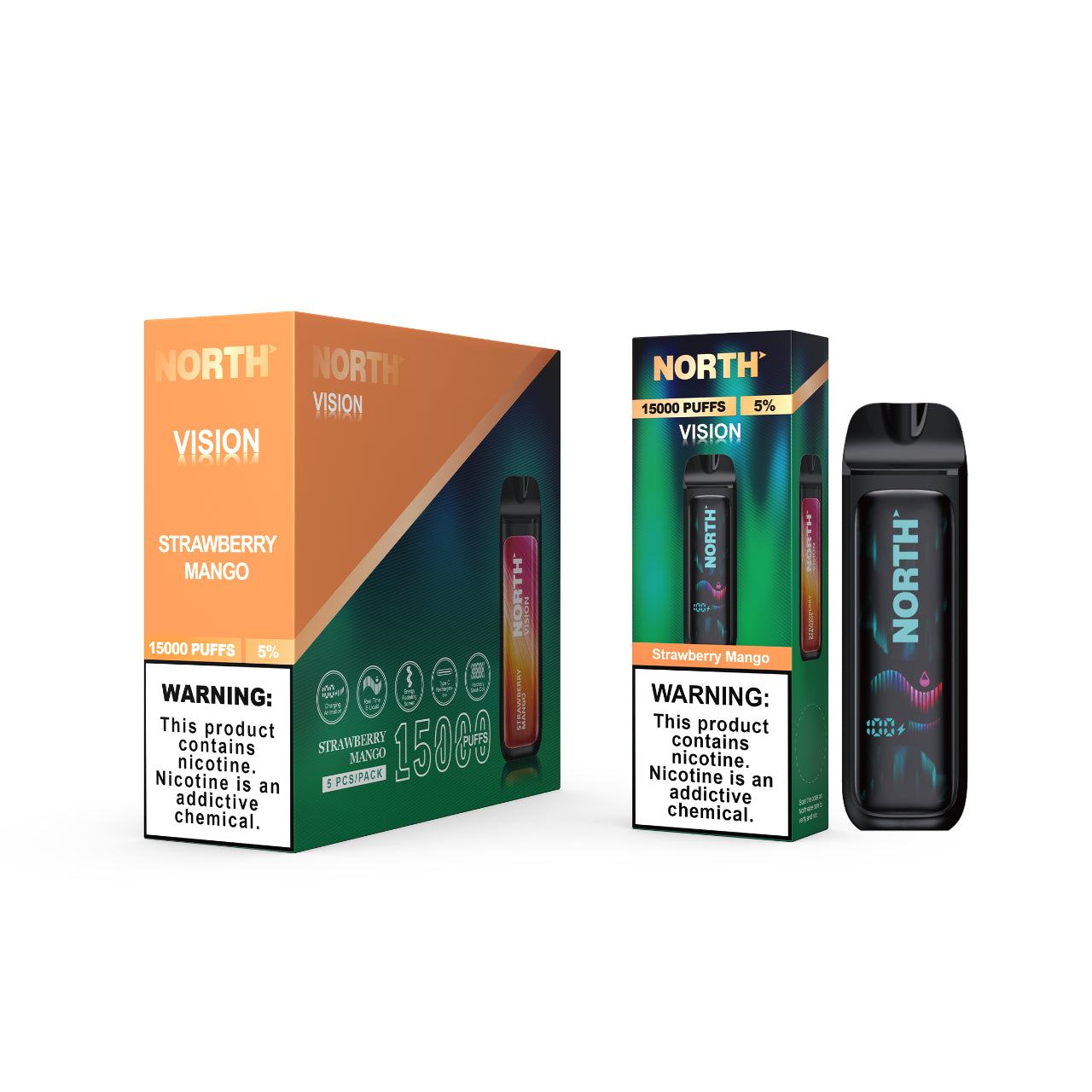 North Vision Disposable Vape 15K Puff - Strawberry Mango