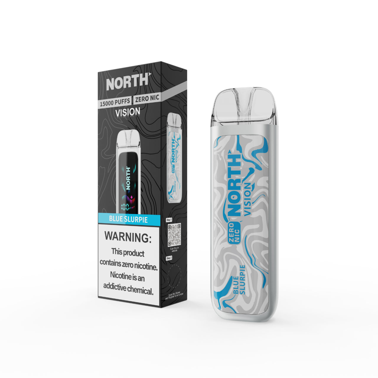 North Vision No Nicotine 15K Vape Disposable - Blue Slurpie