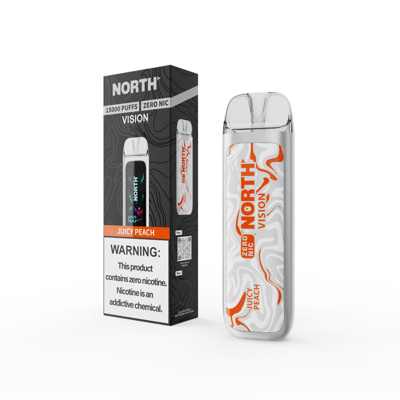 North Vision No Nicotine 15K Vape Disposable - Juicy Peach