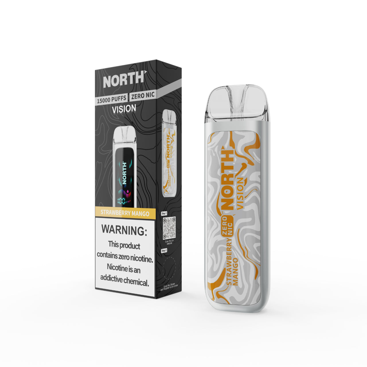 North Vision No Nicotine 15K Vape Disposable - Strawberry Mango