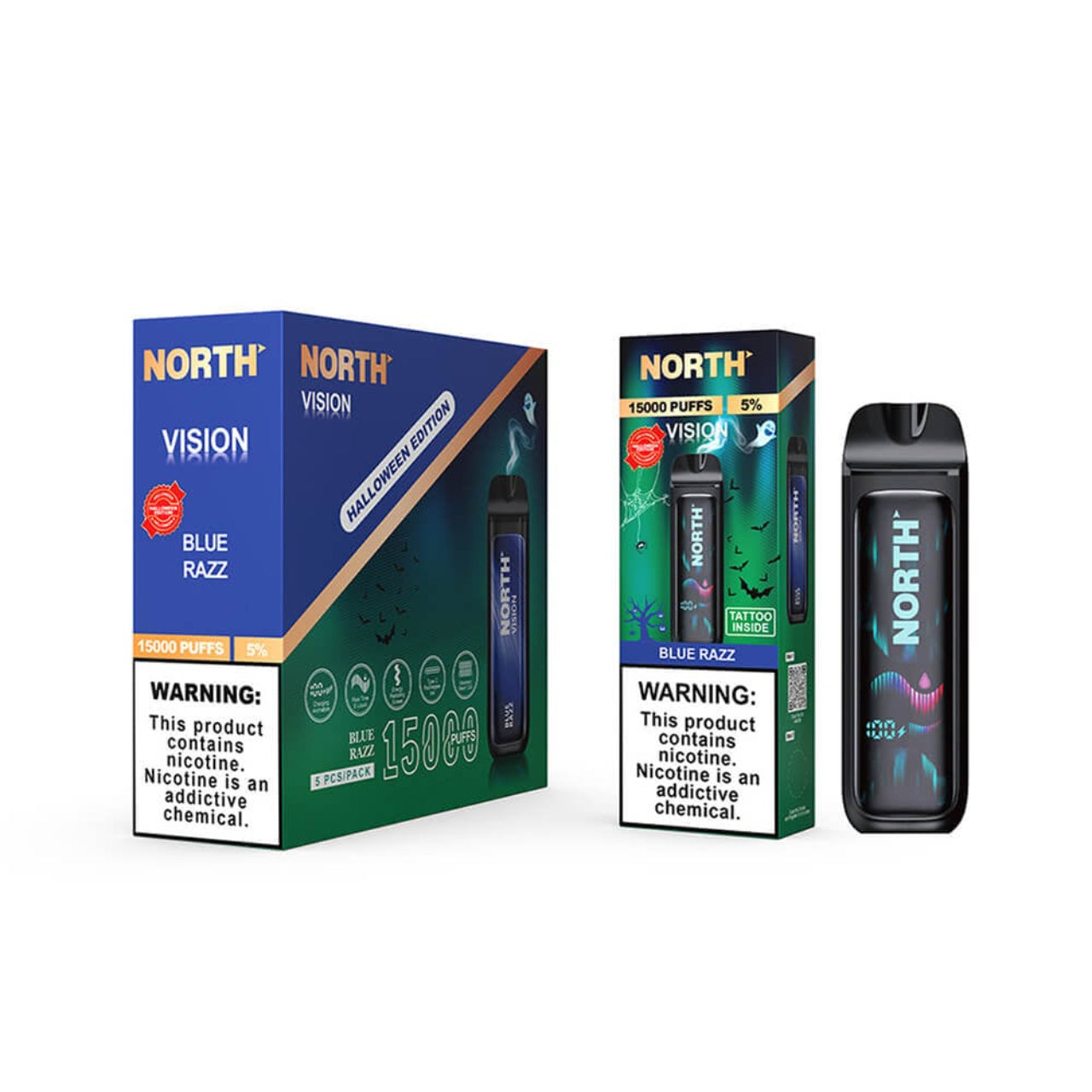 North Vision Disposable Vape 15K Puff - Halloween Edition - Blue Razz