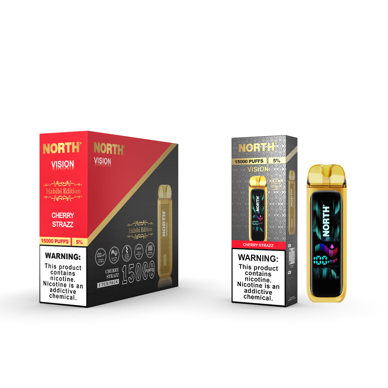 North Vision Disposable Vape 15K Puff - Habibi Edition - Cherry Strazz