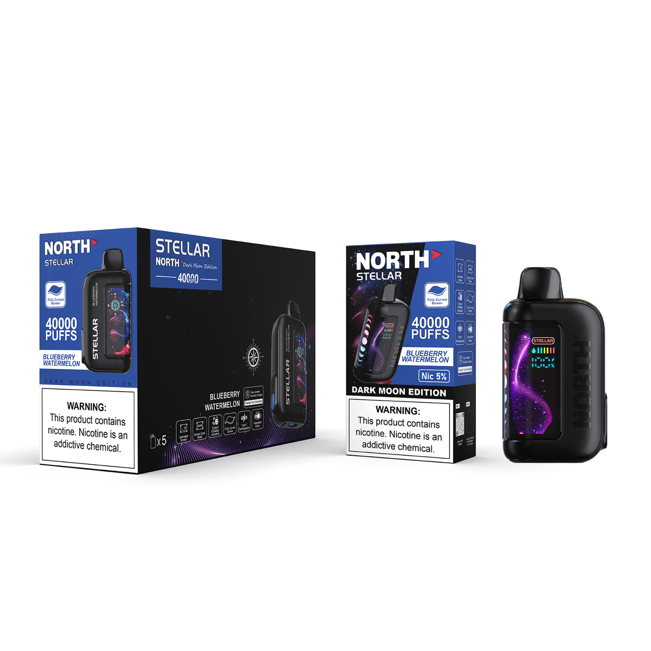 North Stellar Dark Moon 40K Vape Disposable - Blueberry Watermelon