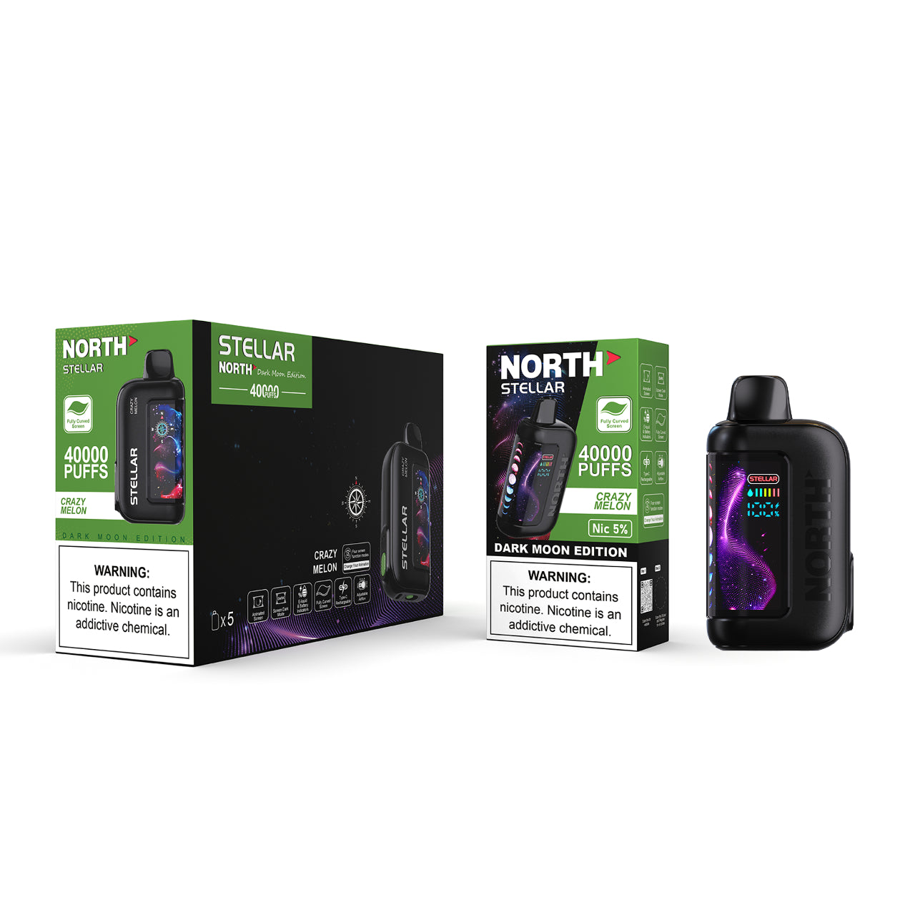 North Stellar Dark Moon 40K Vape Disposable - Crazy Melon
