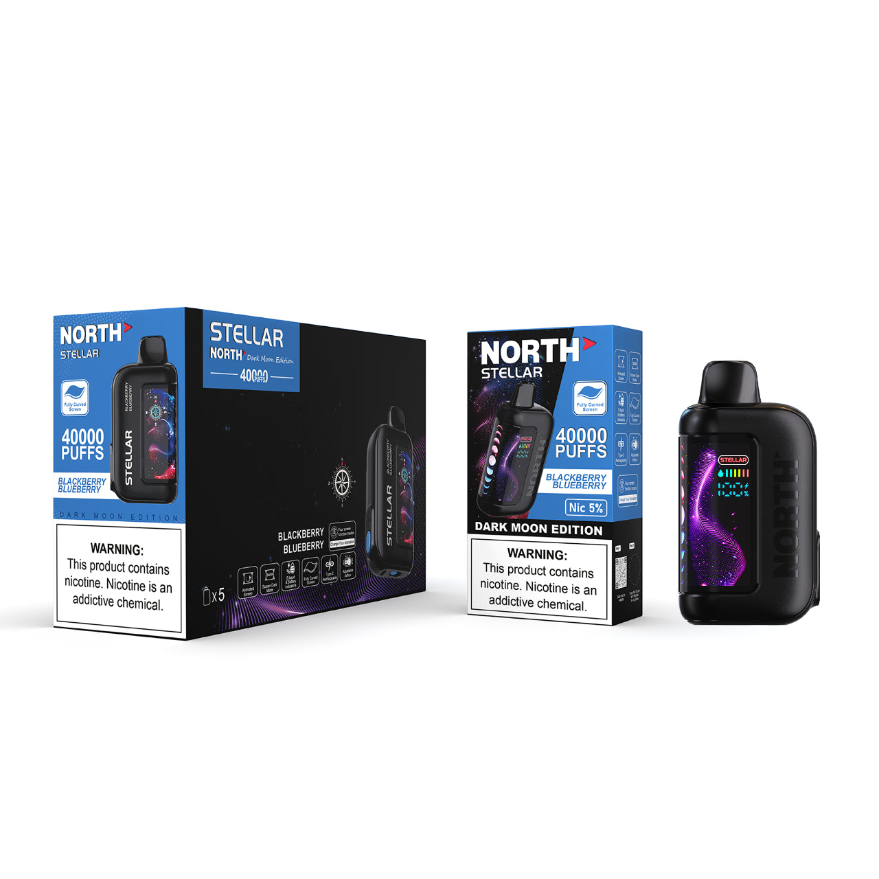 North Stellar Dark Moon 40K Vape Disposable - Blackberry Blueberry
