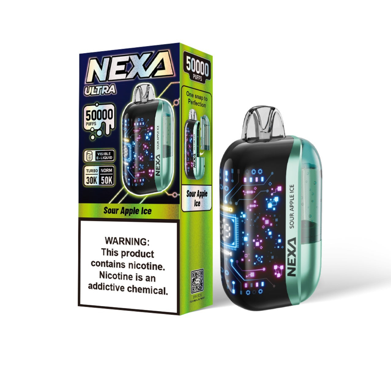 NEXA Ultra Disposable Vape 50000 Puffs - Sour Apple Ice