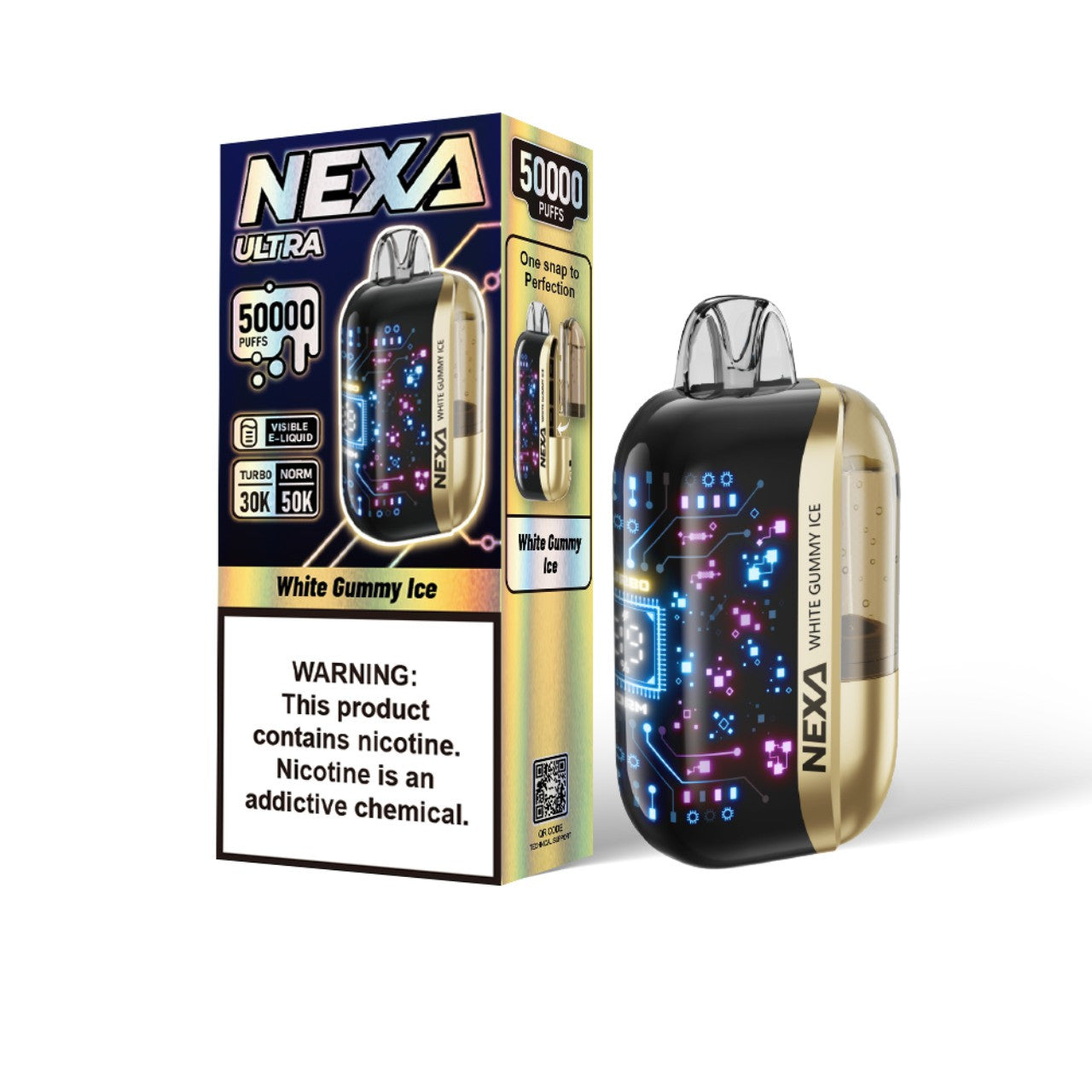 NEXA Ultra Disposable Vape 50000 Puffs - White Gummy Ice