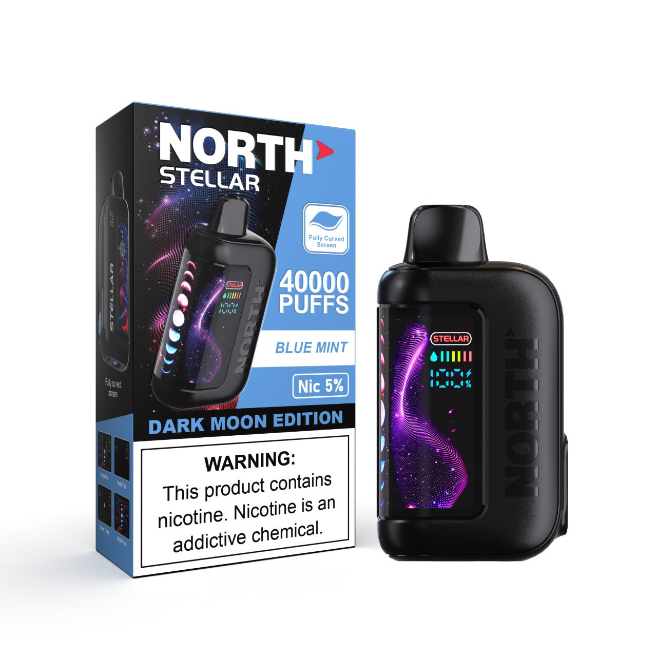 North Stellar Dark Moon 40K Vape Disposable - Blue Mint