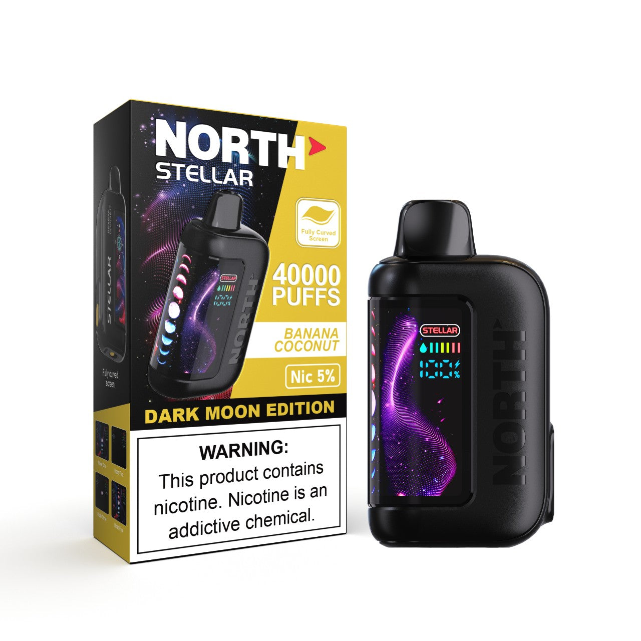 North Stellar Dark Moon 40K Vape Disposable - Banana Coconut
