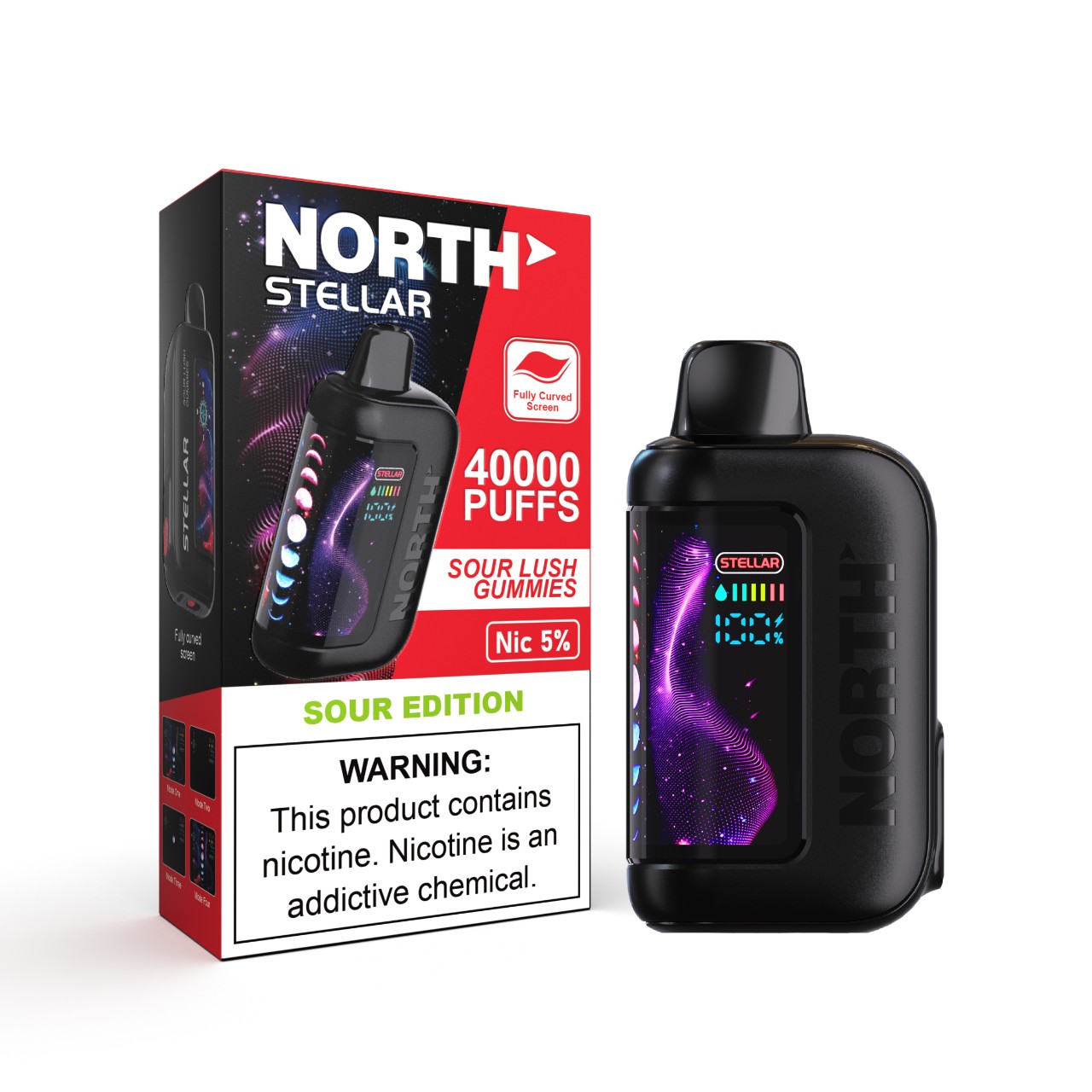 North Stellar Dark Moon 40K Vape Disposable - Sour Edition- Sour Lush Gummies