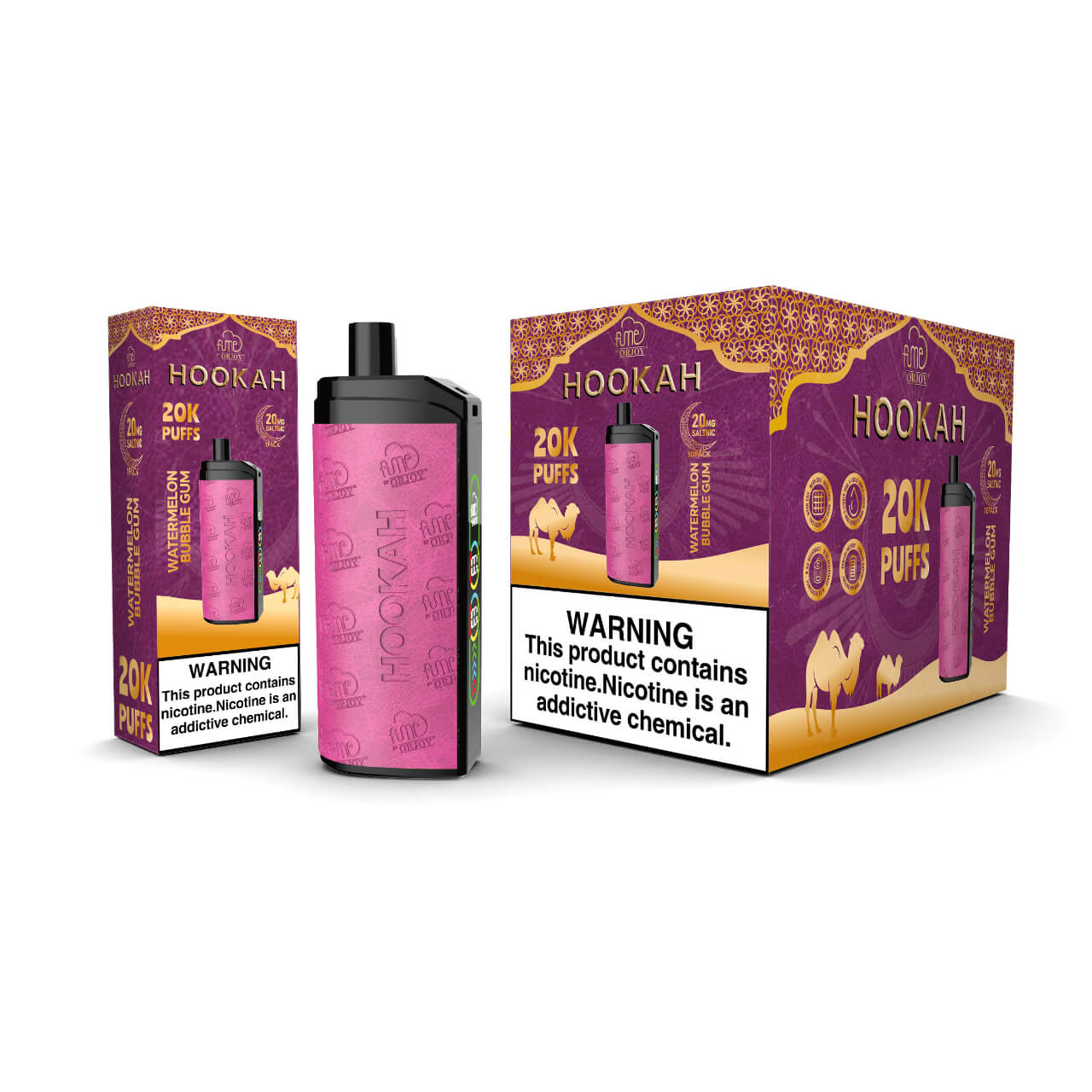 FUME Disposable Hookah Vape 20K - Watermelon Bubblegum