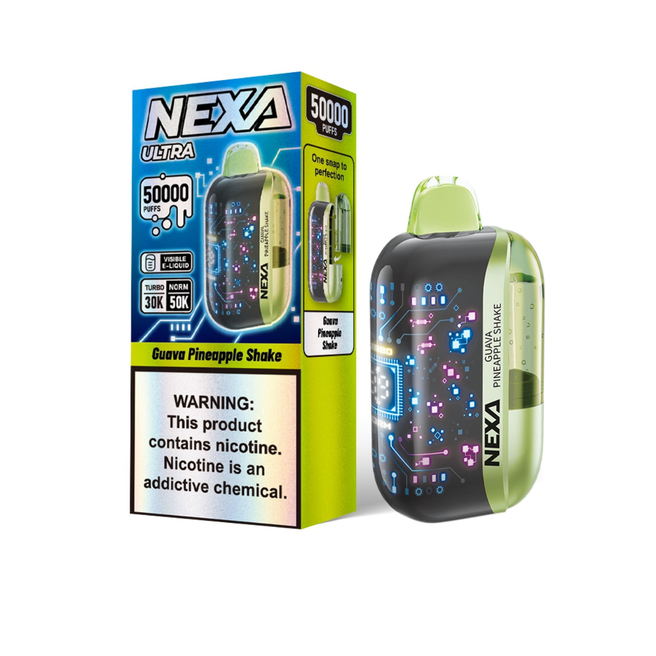 NEXA Ultra Disposable Vape 50000 Puffs - Guava Pineapple Shake