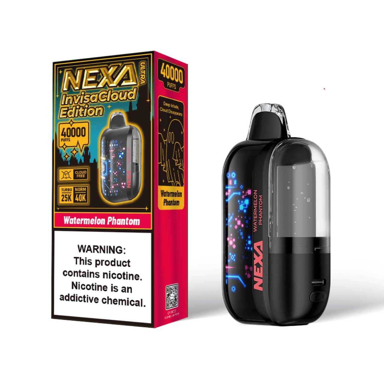 NEXA Ultra Disposable Vape 50000 Puffs - Invisa Cloud Edition - Watermelon Phantom