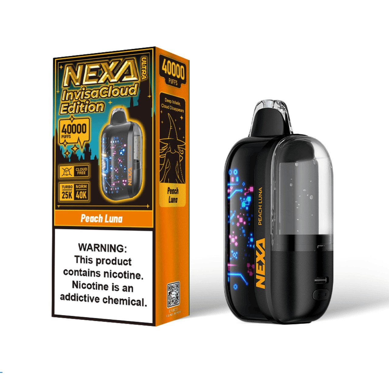 NEXA Ultra Disposable Vape 50000 Puffs - Invisa Cloud Edition - Peach Luna