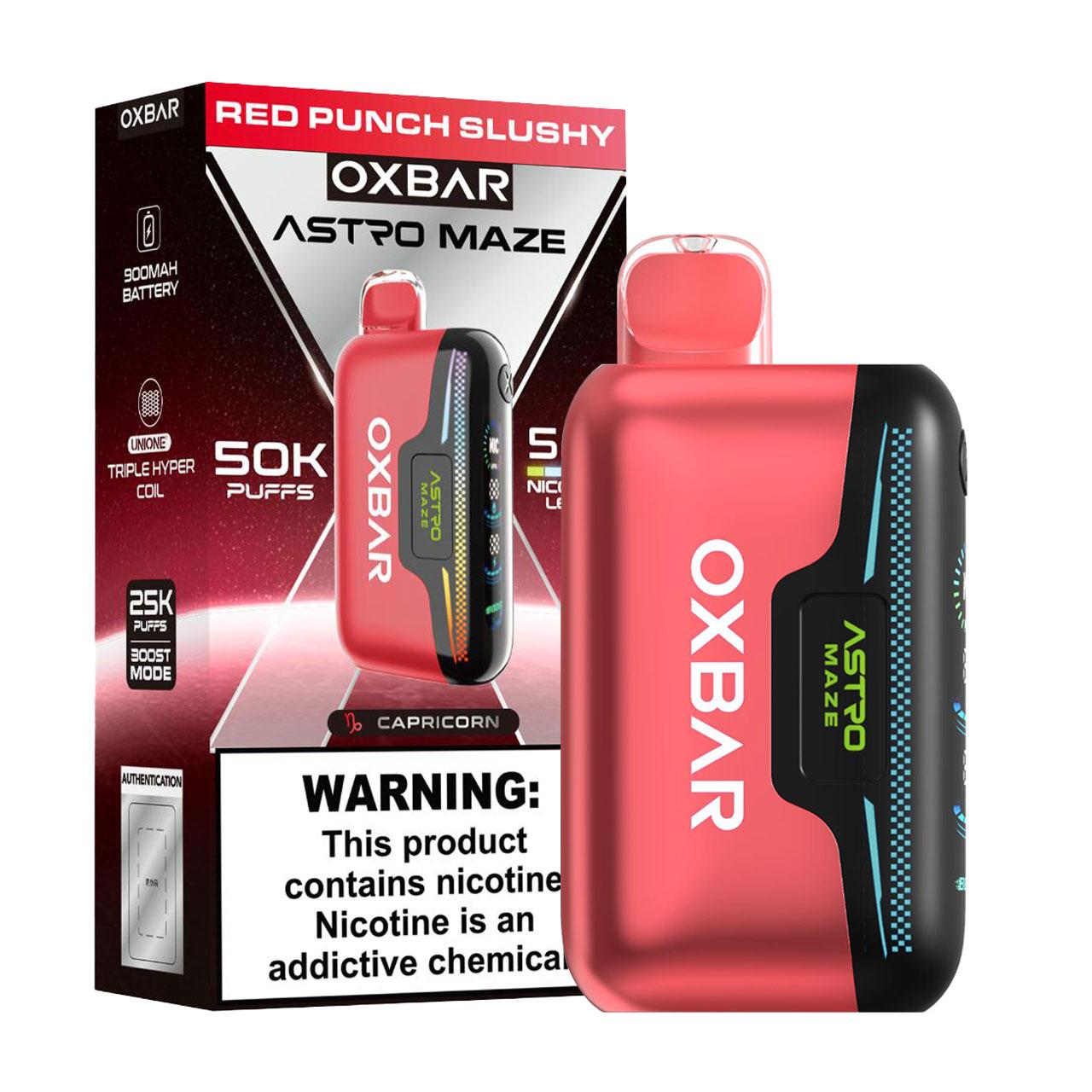 OXBAR Astro Maze 50K Disposable Vape - Red Punch Slushy