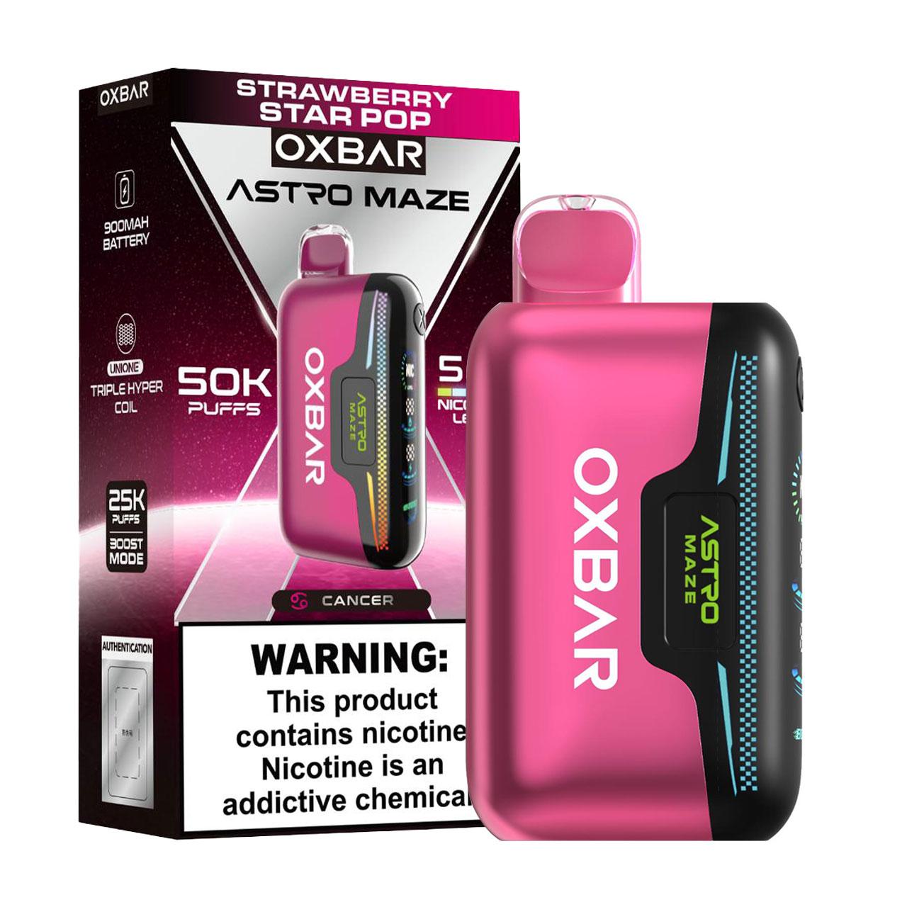 OXBAR Astro Maze 50K Disposable Vape - Strawberry Star Pop