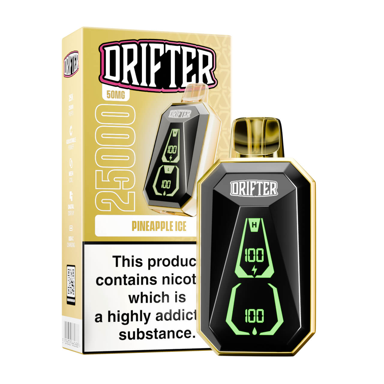 Drifter Bar 25000 Puff Disposable Vape - Pineapple Ice