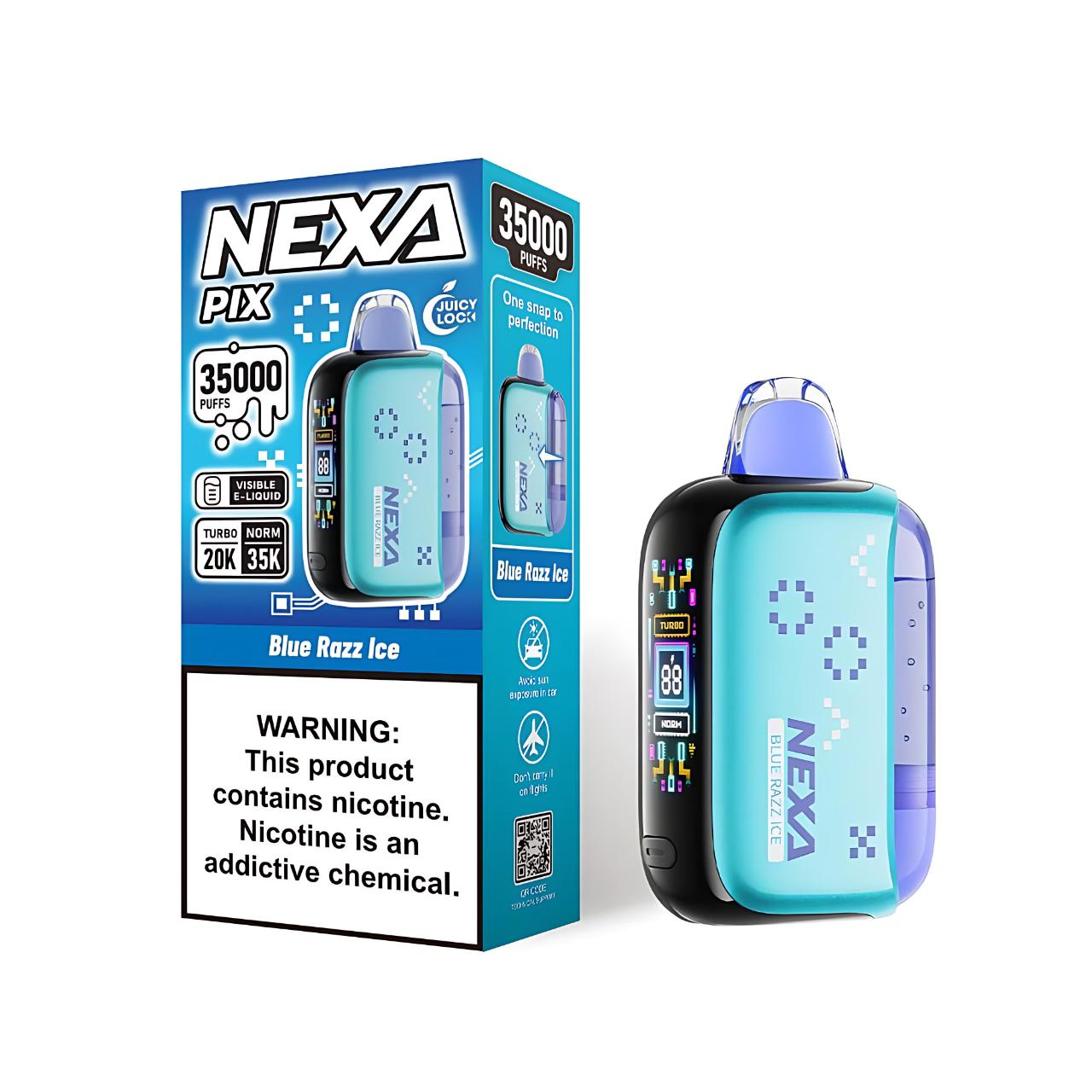 Nexa Pix Vape Disposable - 35K Puffs - Blue Razz Ice