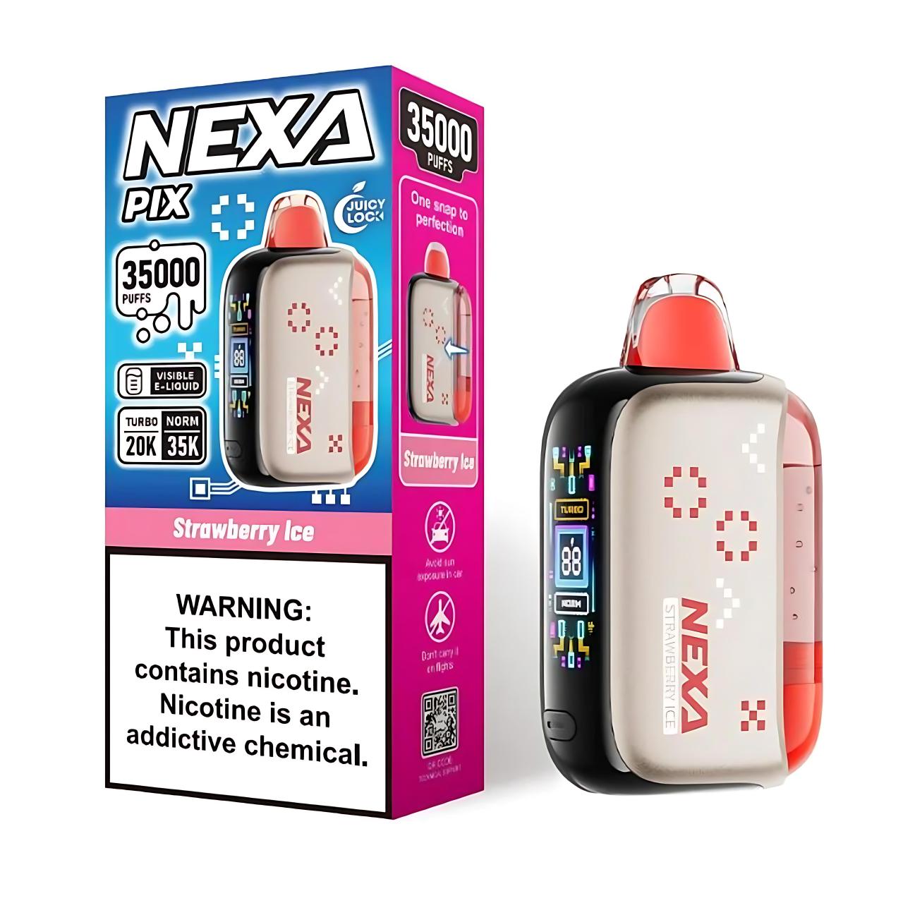 Nexa Pix Vape Disposable - 35K Puffs - Strawberry Ice