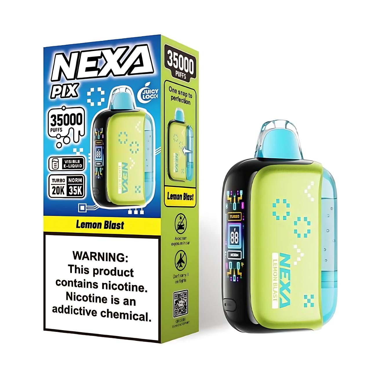 Nexa Pix Vape Disposable - 35K Puffs - Lemon Blast