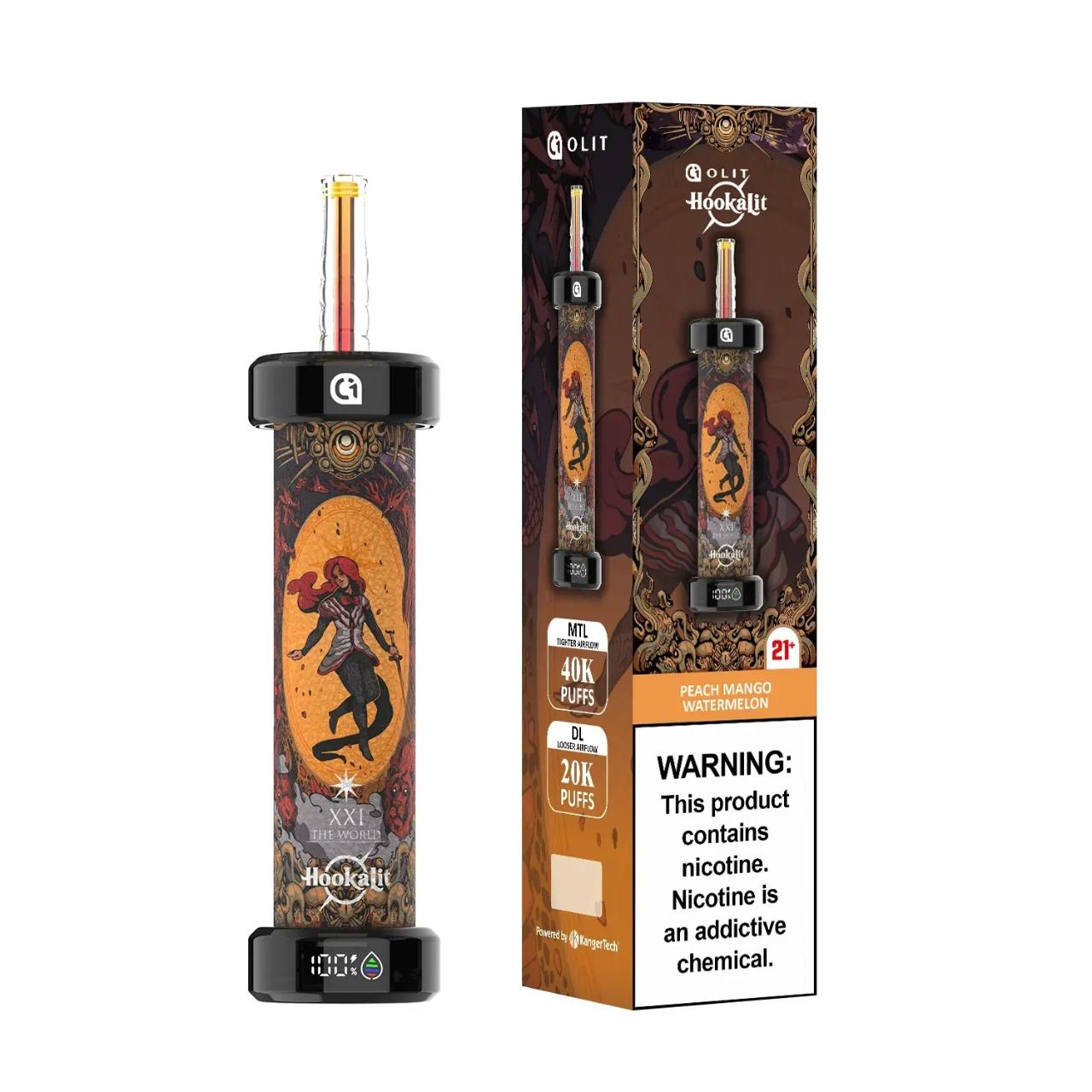 OLIT Hookahlit Disposable Pen 40K Puffs - Peach Mango Watermelon