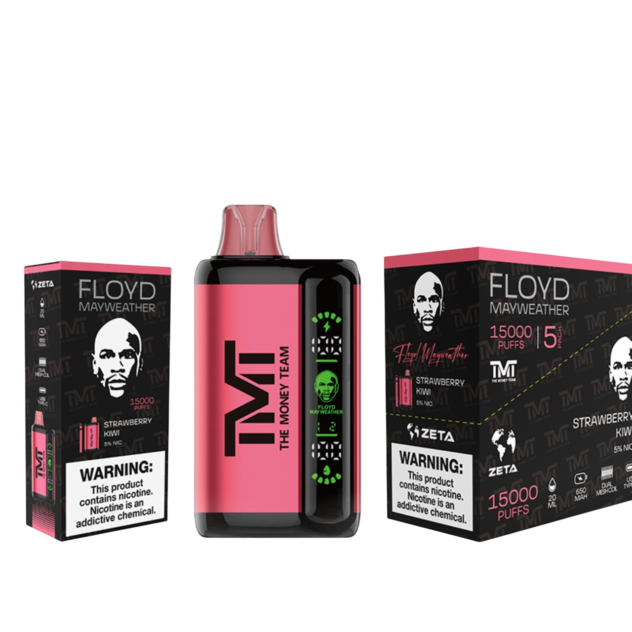 TMT Floyd Mayweather 15K Disposable Vape - Strawberry Kiwi