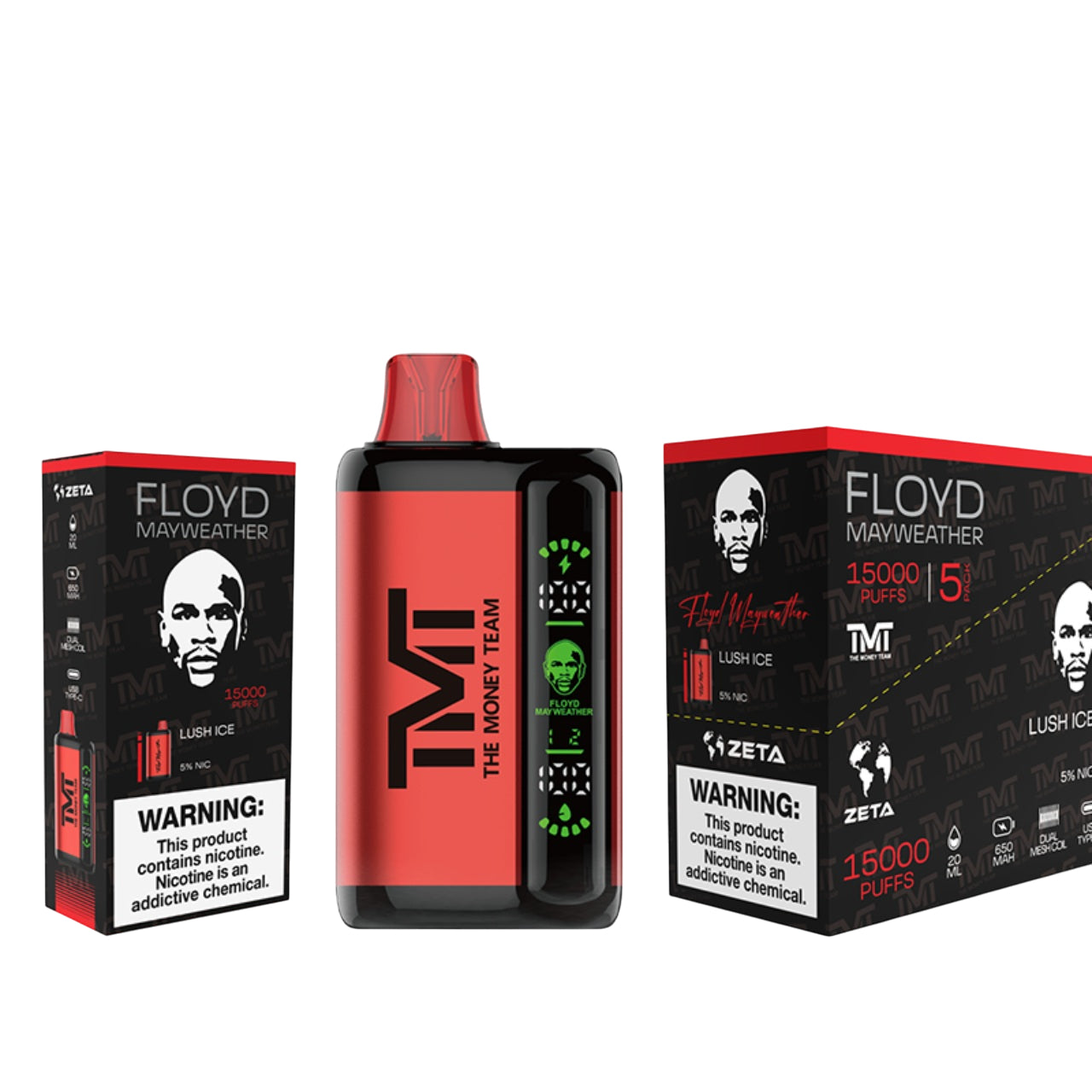 TMT Floyd Mayweather 15K Disposable Vape - Lush Ice