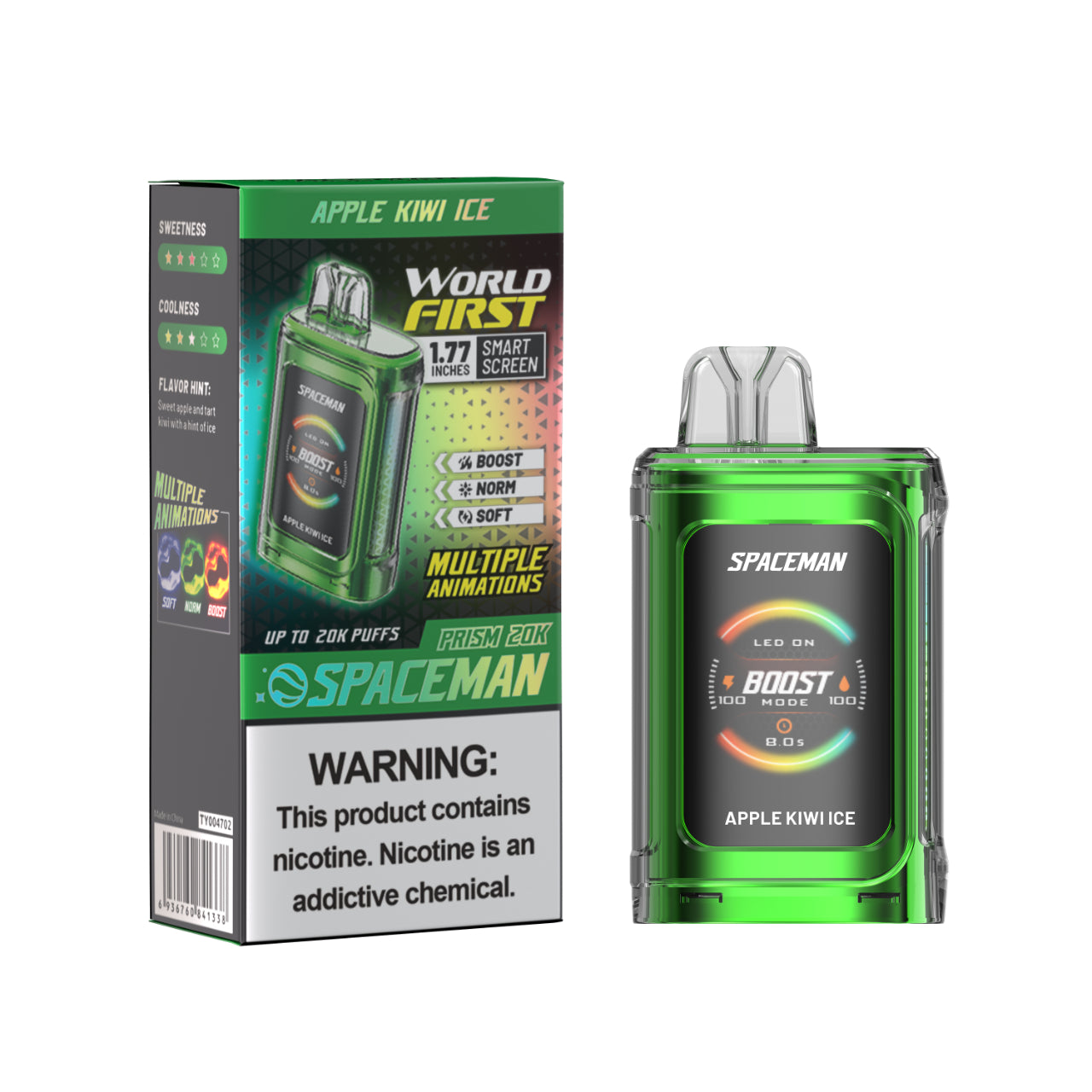 SMOK SpaceMan Prism 20K Disposable Vape - Apple Kiwi Ice