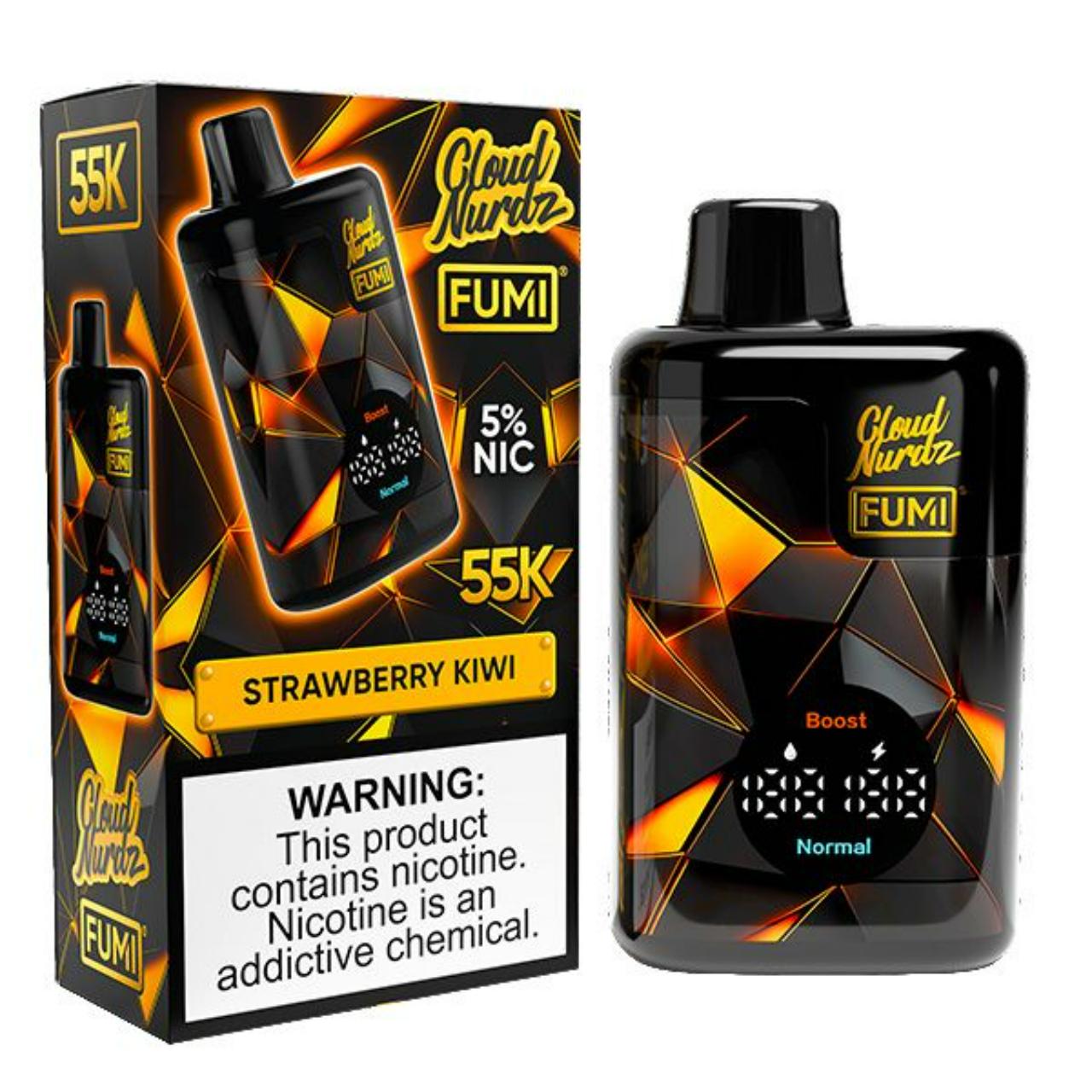 55K Puffs Disposable Vape Fumi X Cloud Nurdz High Capacity - Strawberry Kiwi