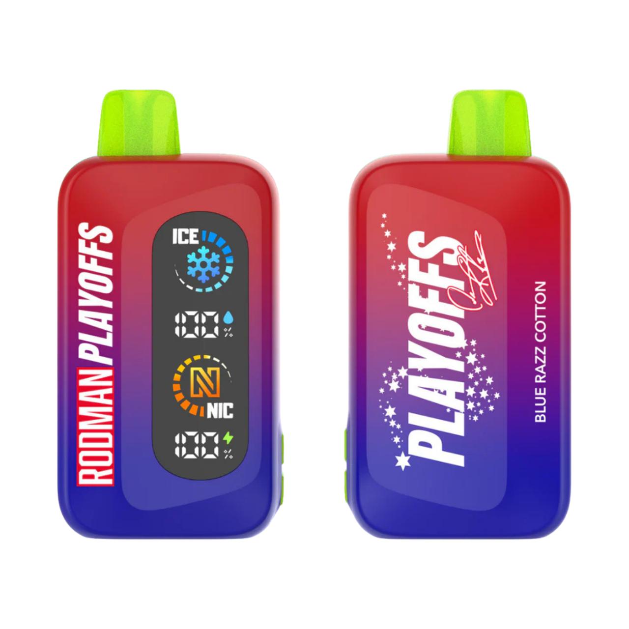 Rodman Disposable Vape 50K Puffs Nic Control Ice Playoffs - Blue Razz Cotton