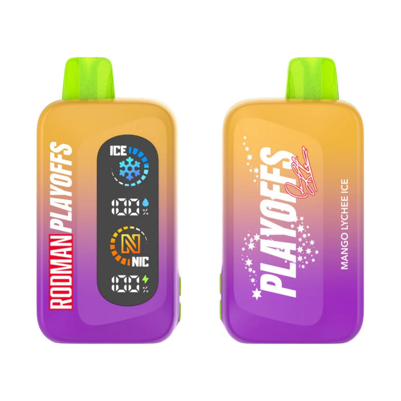 Rodman Disposable Vape 50K Puffs Nic Control Ice Playoffs - Mango Lychee Ice