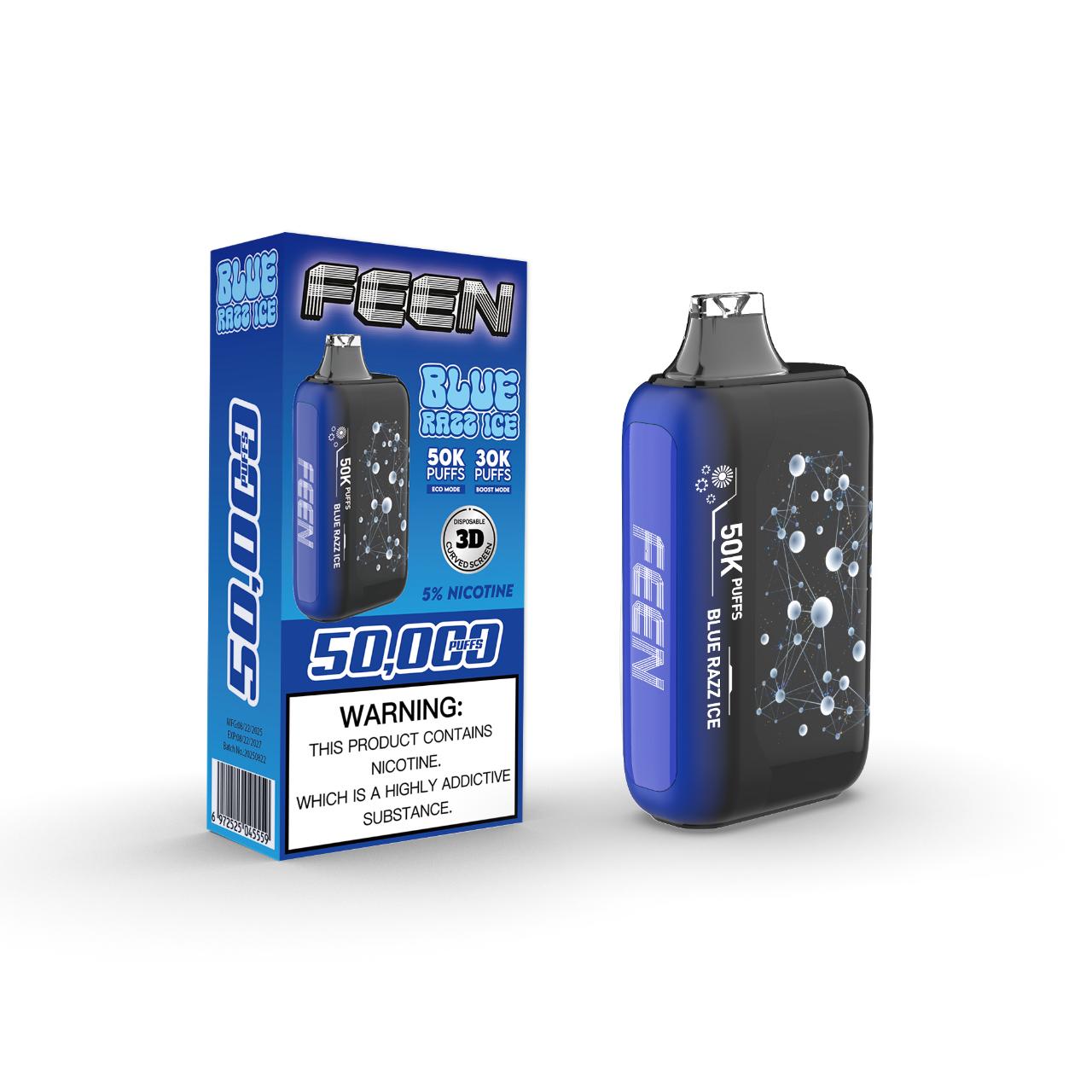 Feen 50000 Puffs Disposable Vape High Capacity - Blue Razz Ice