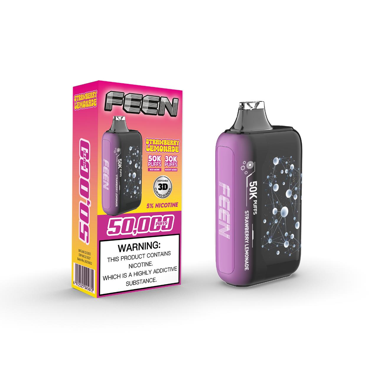 Feen 50000 Puffs Disposable Vape High Capacity - Strawberry Lemonade