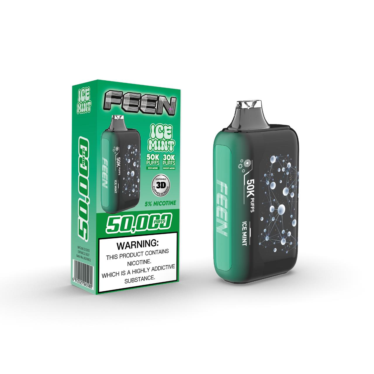 Feen 50000 Puffs Disposable Vape High Capacity - Ice Mint