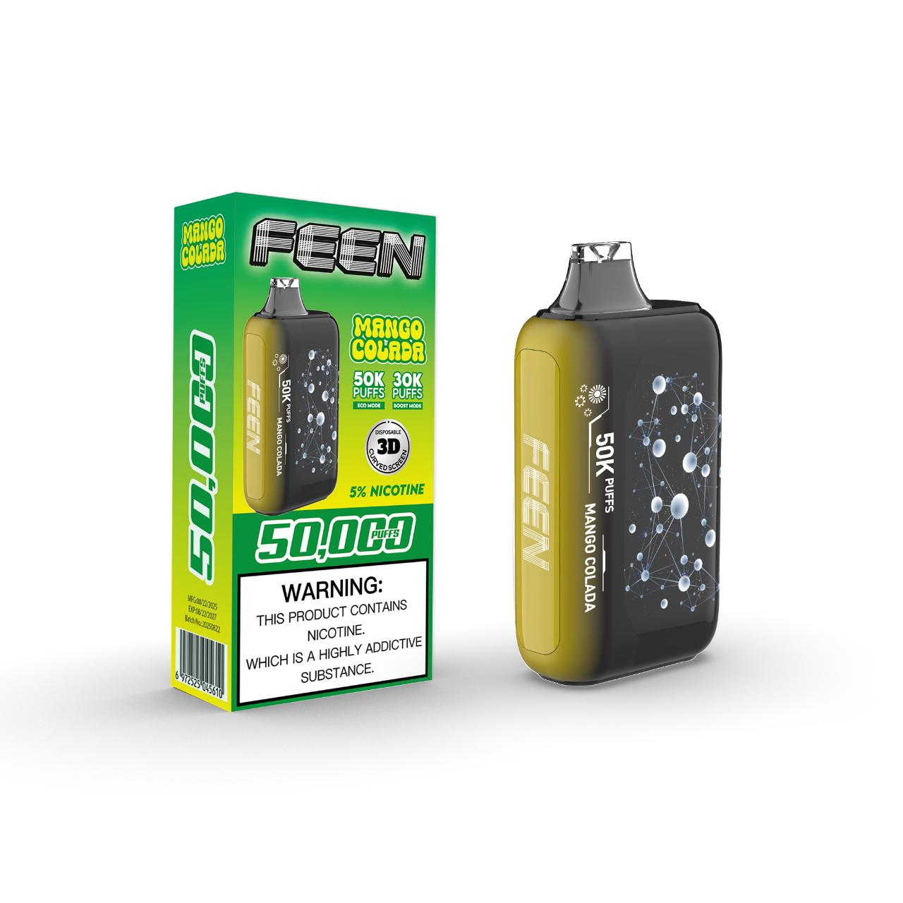 Feen 50000 Puffs Disposable Vape High Capacity - Mango Colada