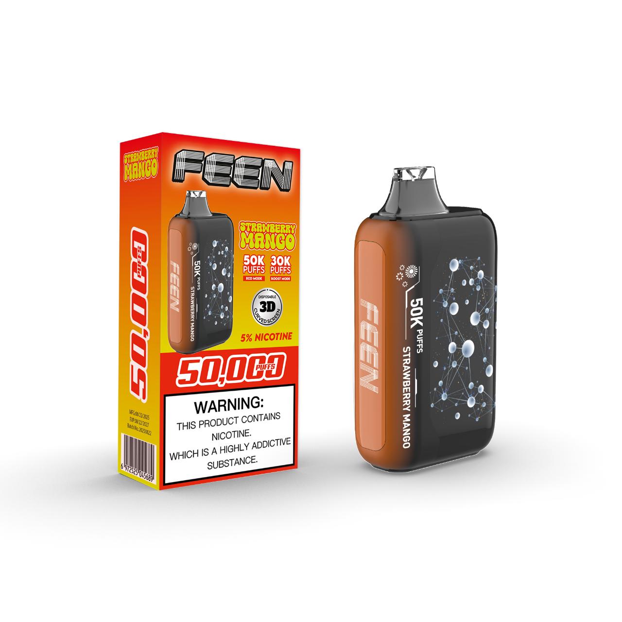Feen 50000 Puffs Disposable Vape High Capacity - Strawberry mango