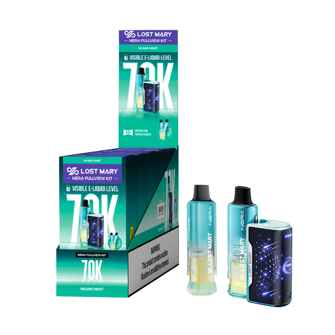 Lost Mary Nera Disposable Vape Fullview Kit 70K Puffs - Miami Mint