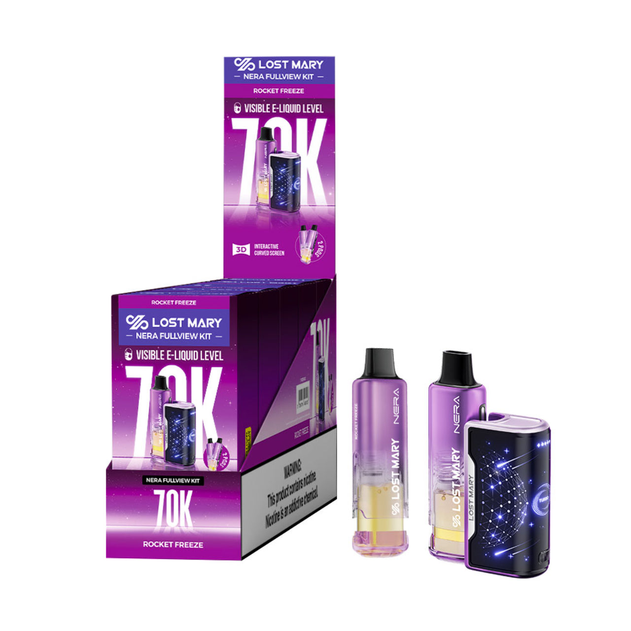 Lost Mary Nera Disposable Vape Fullview Kit 70K Puffs - Rocket Freeze