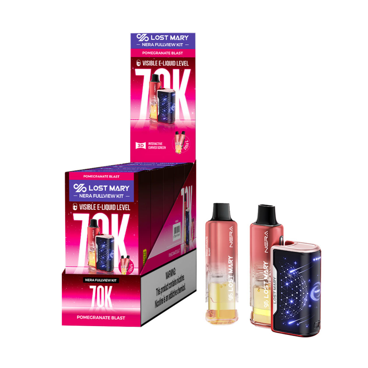 Lost Mary Nera Disposable Vape Fullview Kit 70K Puffs - Pomegranate Blast
