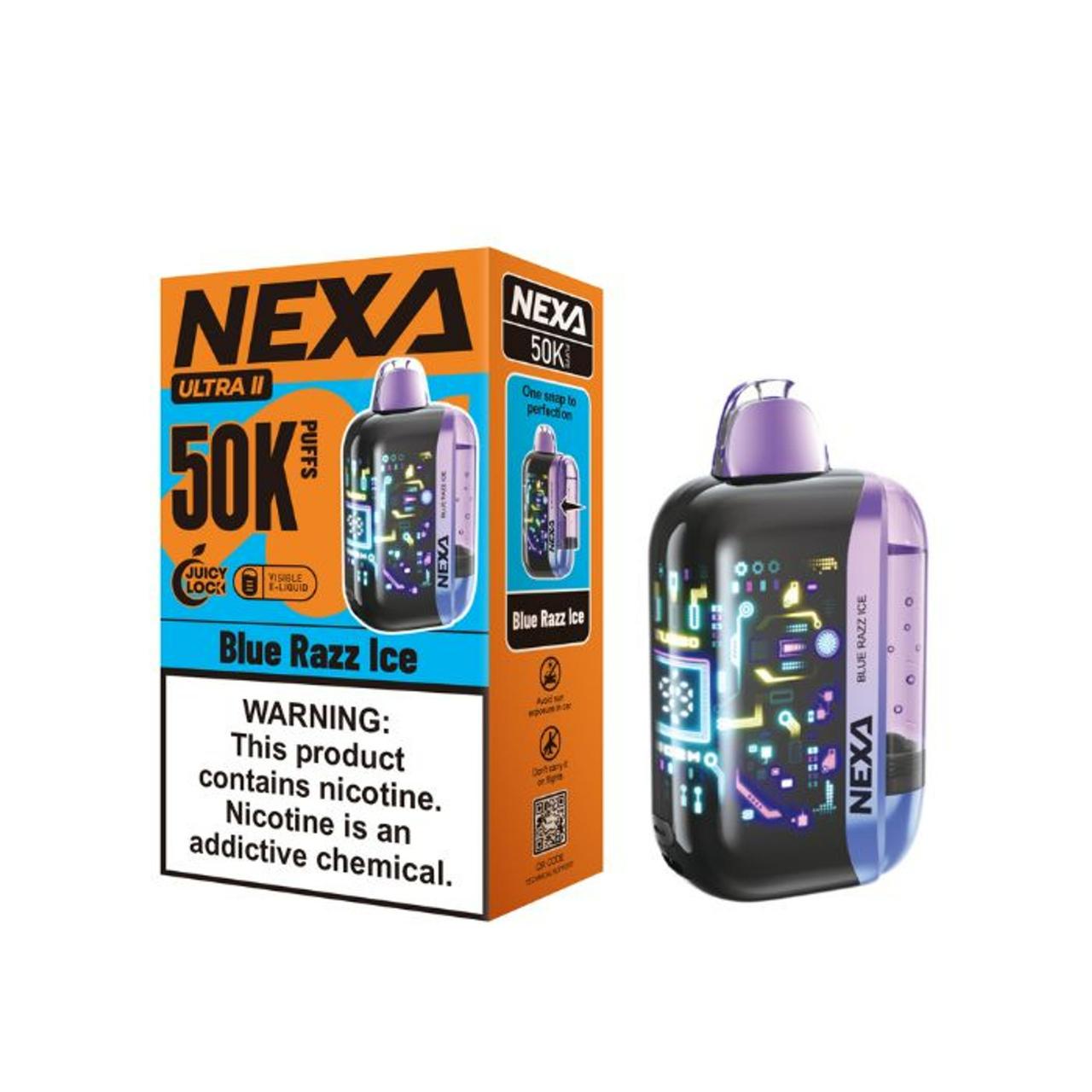 NEXA Ultra II 50000 Puff Disposable Vape - Blue Razz Ice