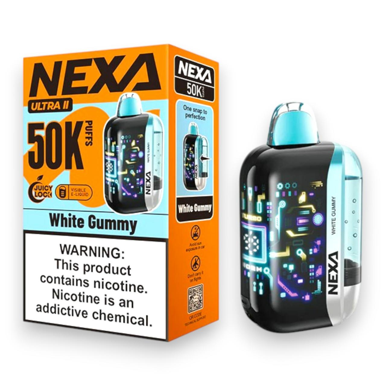 NEXA Ultra II 50000 Puff Disposable Vape - White Gummy