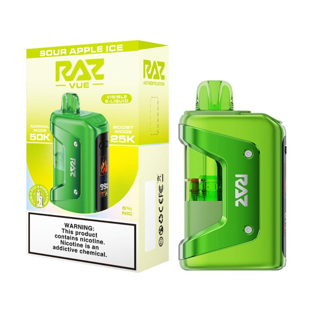 Sour Apple Ice Raz Vape VUE 50K Modular Pod System