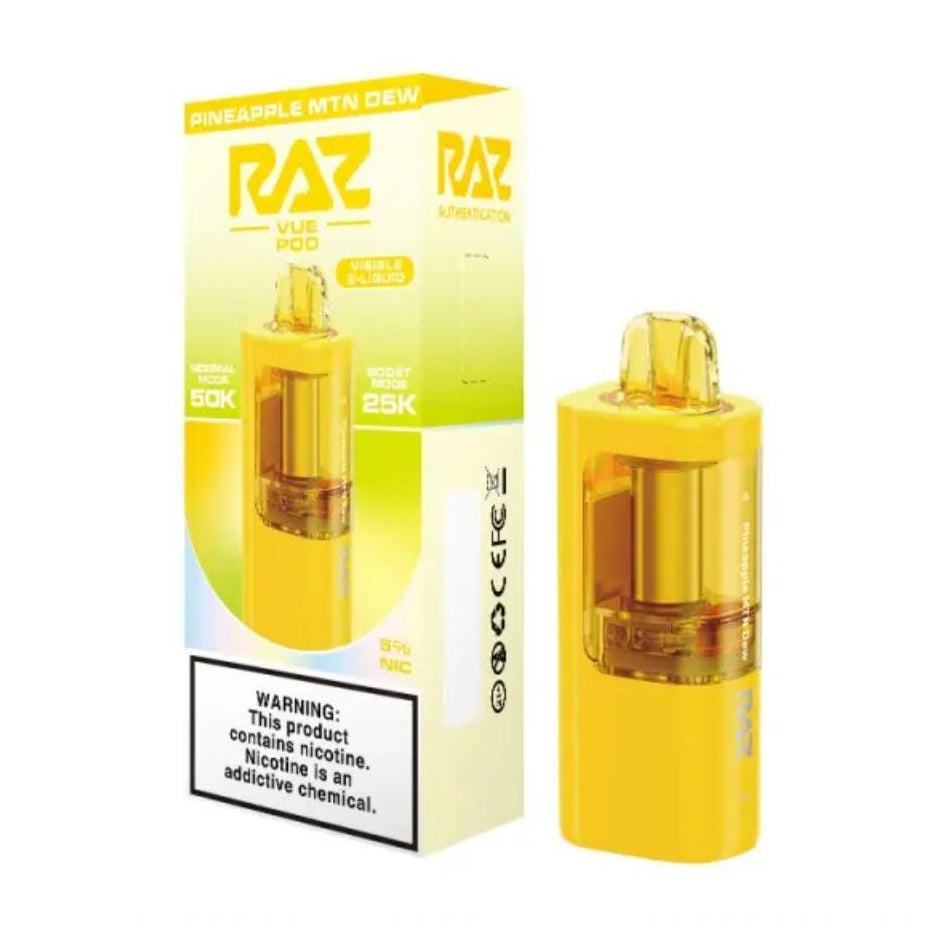 Pineapple MTN Dew Replacement Pod Cartridge for Raz VUE 50K