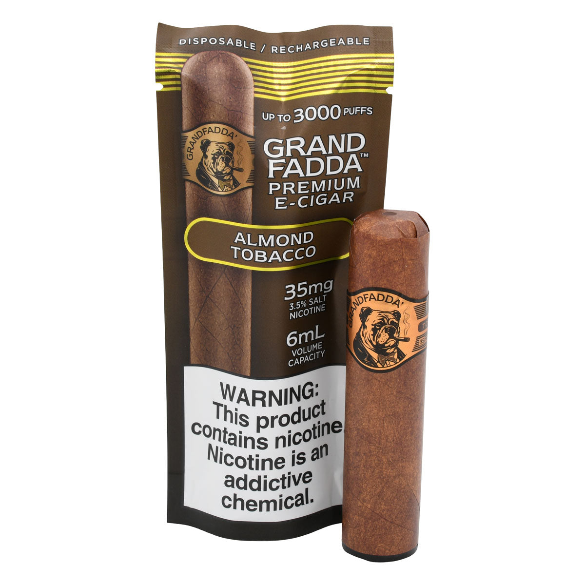Grandfadda Cigar Vape Almond Tobacco Flavor
