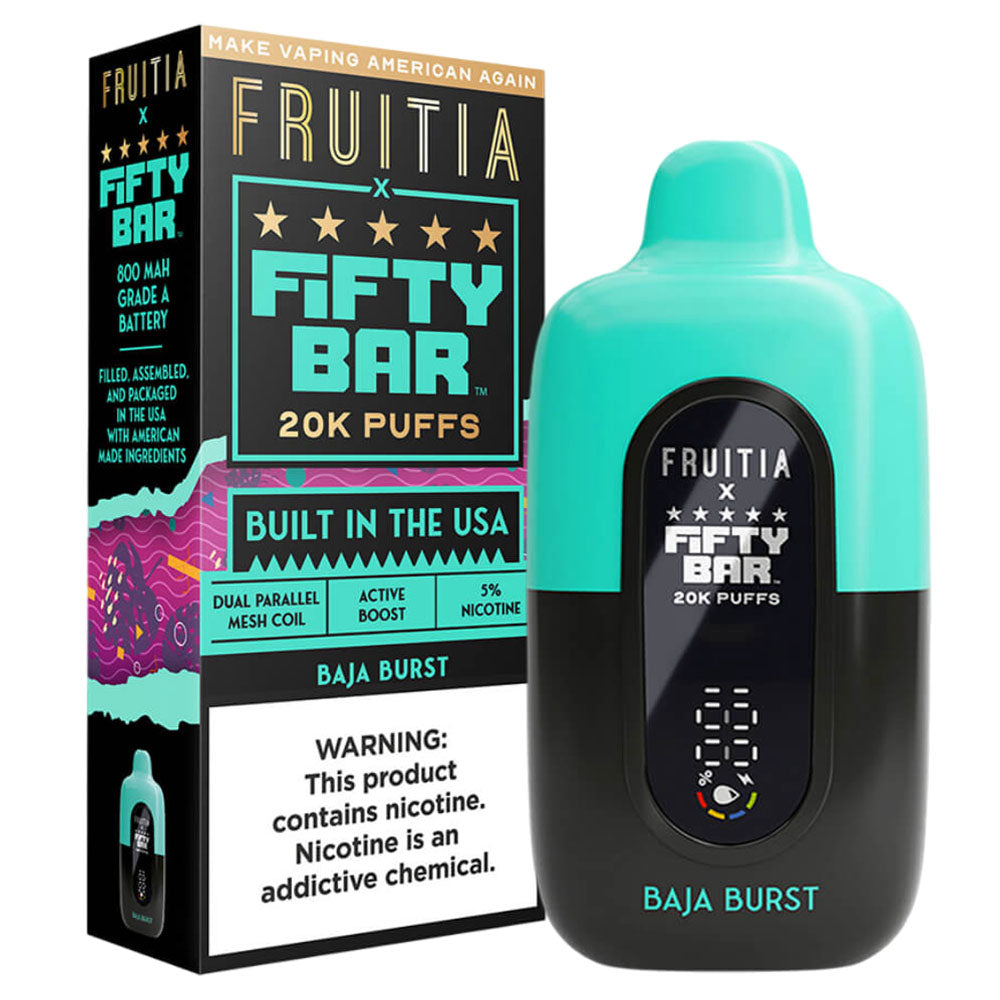 Baja Burst Flavor Fruitia Fifty Bar Vape