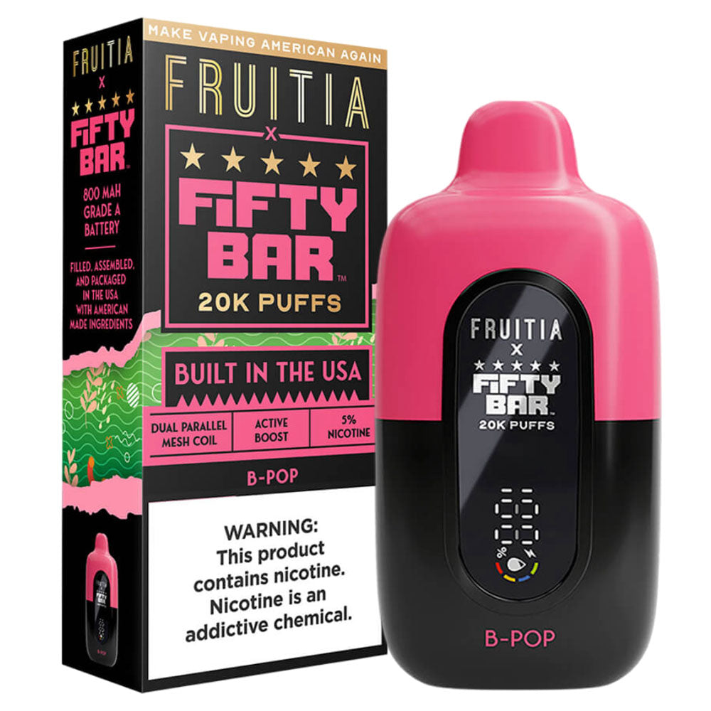 B-Pop Flavor Fruitia Fifty Bar Vape