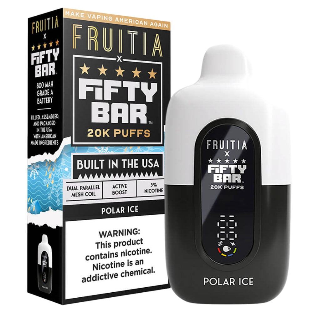 Polar Ice Flavor Fruitia Fifty Bar Vape