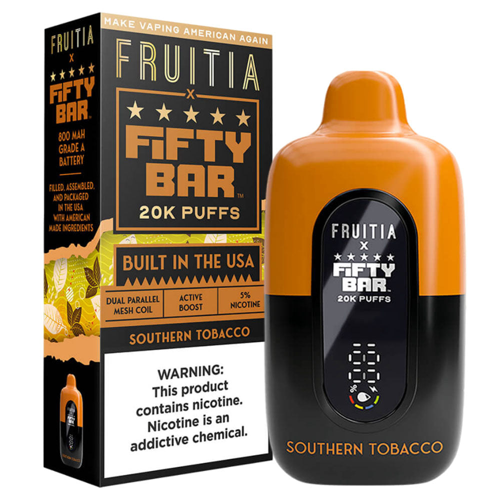Southern Tobacco Flavor Fruitia Fifty Bar Vape