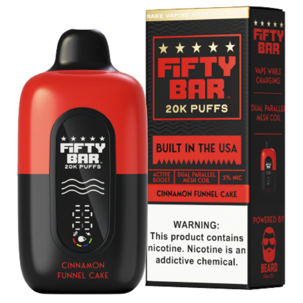 Cinnamon Funnel Cake - Fifty Bar vape flavor